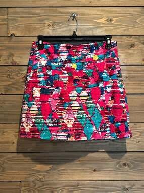 Attyre New York Multicolor Print Athletic Golf Performance Skort Size 2